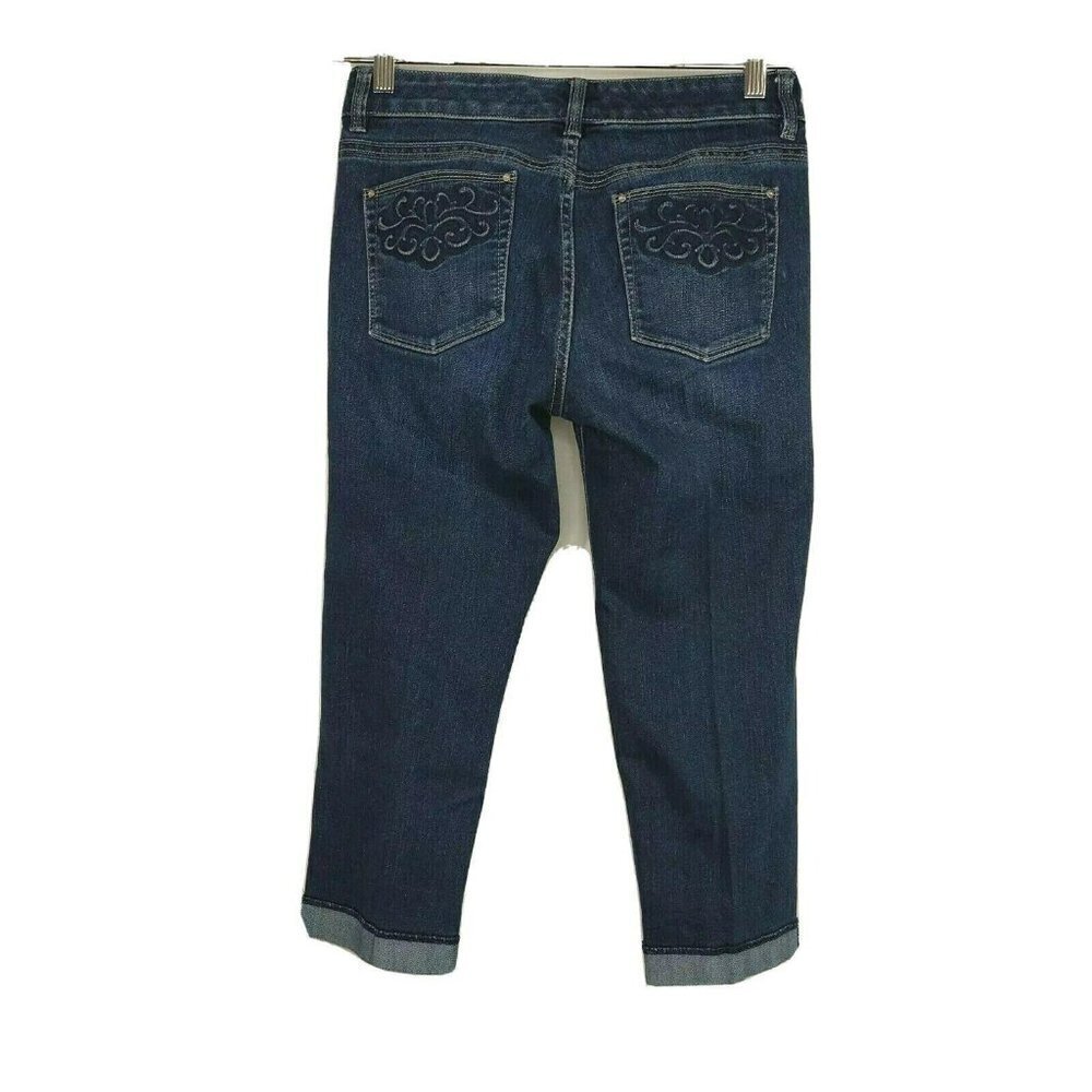 White House Black Market Blanc Cuffed Crop Jeans 2